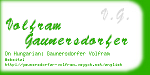 volfram gaunersdorfer business card